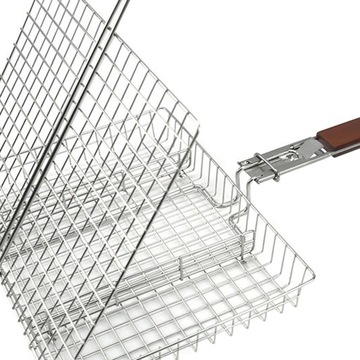 Корзина для гриля для рыбы, 3 разделенные секции, решетки для барбекю.