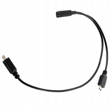 Micro USB Żeńskie do męskiego 1 do 2 Splitter