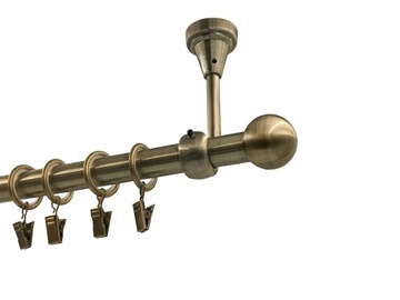 МЕТАЛЛИЧЕСКИЙ ПОТОЛОЧНЫЙ КАРДИНС 19мм МИКС выбор КОНЦОВ ЗОЛОТО АНТИЧ 300см оцинкованный