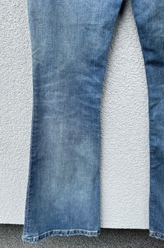 Levis 10529 W30 L30 niebieskie stylowe spodnie jeansowe damskie bootcut
