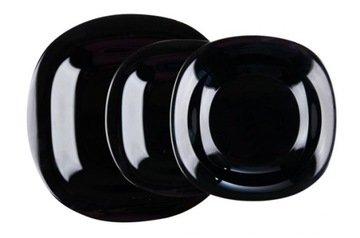 Serwis obiadowy czarny New Carine 18 Luminarc