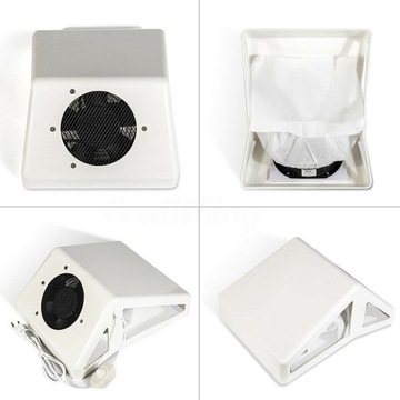 Настольный пылесос для ухода за ногтями 80 Вт - белый