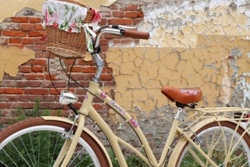 КРАСИВЫЙ КРЕМОВЫЙ АЛЮМИНИЕВЫЙ ЖЕНСКИЙ ПЛЯЖНЫЙ КРУИЗЕР 28 городской ретро велосипед