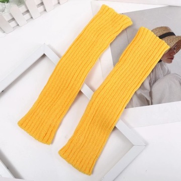 Y2k Fingerless Mittens Female Anime Gloves Women Knitted Gloves Arm Winter