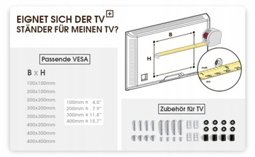 STOJAK POD TELEWIZOR 23-60 CALI 40KG VESA KÓŁKA