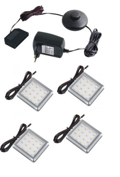 4 punktowe oświetlenie LED SQUARE 1 KOLOR Biały