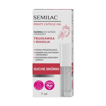 SEMILAC OLIWKA DO SKÓREK I PAZNOKCI TRUSKAWKA-WANILIA 7ml