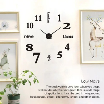 Zegar zegar ścienny Horloge Silent DIY cyfrowe okr