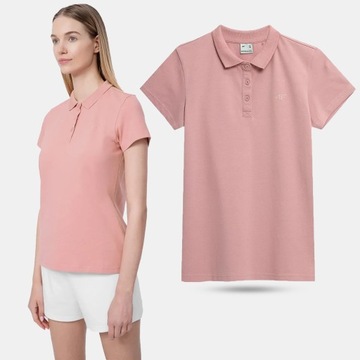 KOSZULKA DAMSKA 4F POLO T-SHIRT POLÓWKA BAWEŁNIANA