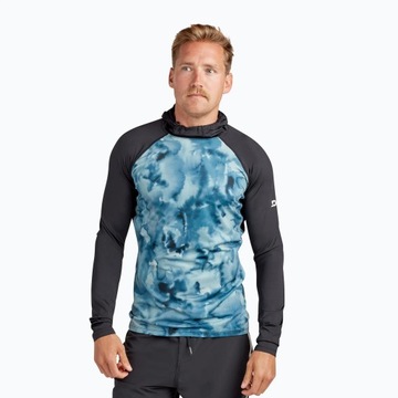 Футболка Dakine HD из лайкры SUP SNUG FIT RASHGUARD HOODIE Индиго с принтом L