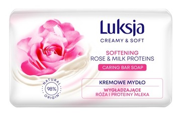 MYDŁO W KOSTCE 90G RÓŻA PROTEINY MLEKA LUKSJA