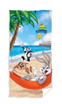RĘCZNIK KĄPIELOWY PLAŻOWY LOONEY TUNES 70x140