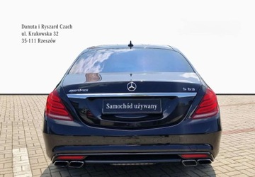 Mercedes Klasa S W222 Limuzyna wersja długa AMG S 63 AMG 585KM 2016 Mercedes-Benz Klasa S 63 AMG 4MATIC L Salon Polska Niski przebieg Desig, zdjęcie 3