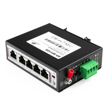 SWITCH 5 portów 100Mbit standard przemysłowy odporny wytrzymały SP-SFI105