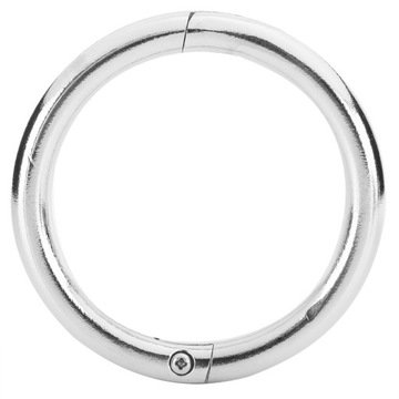 Металлическое кольцо из бычьего носа, хромированное.