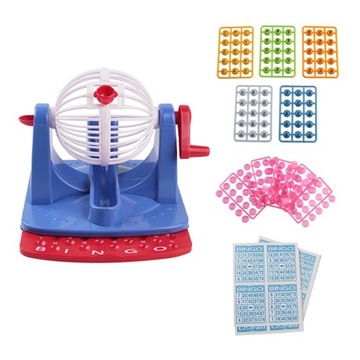 Traditional Bingo Lotto Game 56 Mixed Cards 75 Numbers Vintage Reusable