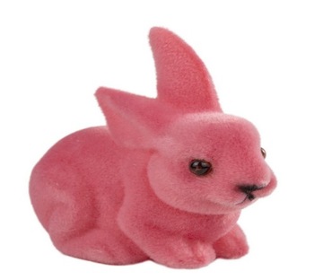 ZAJĄCZEK KRÓLIK FIGURKA Z ŚIERŚCIĄ 9cm