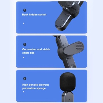 Беспроводной петличный микрофон Bluetooth с дистанционным управлением