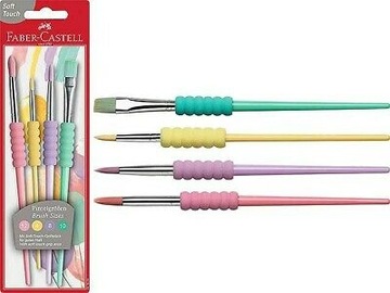 Faber-Castell Набор розовых кистей для рисования, 4 размера.