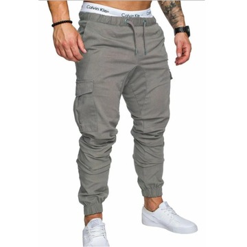 Men Cargo Pants Summer Work Trousers Stretch Waist