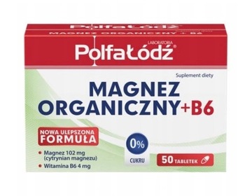 Magnez Organiczny + B6 50 tabletek Polfa