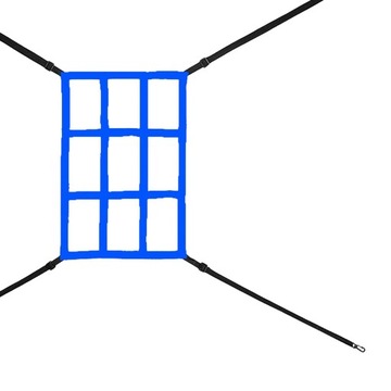 Siatka do ćwiczeń baseballowych Urządzenie treningowe do gry w baseball, do softballu, niebieskie