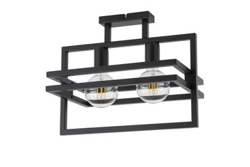 Designerski Nowoczesny SIGMA MERCI 2 plafon czarny LED