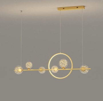 złota czarna lampa do jadalni żyrandol plafon