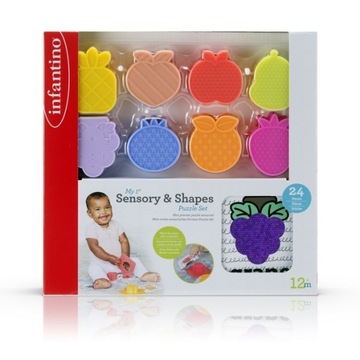 Infantino Miękkie sensoryczne puzzle 315121