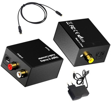 KONWERTER SYGNAŁU AUDIO DAC 2x RCA + SPDIF DIGITAL ANALOG + KABEL AK319