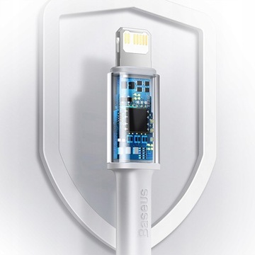 Кабель USB-C — Lightning Baseus 20 Вт PD, 2 м, белый