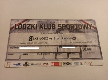 ŁKS ŁÓDŹ - BROŃ RADOM 10-04-2016