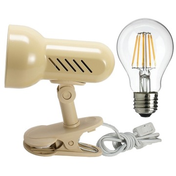 Lampka biurkowa szkolna z klipsem E27 +żarówka LED