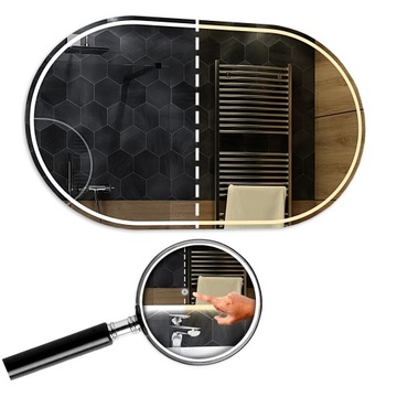 Lustro Podświetlane Palermo Dual LED 140x60 cm z włącznikiem dotykowym