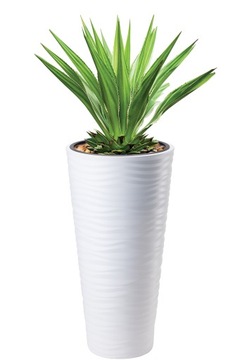 Wysoka Donica +wkład Sahara Slim 35 biała h68,5
