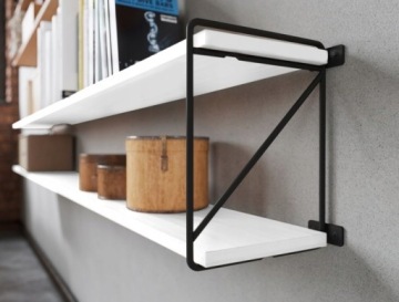 ПОЛКА ПОДВЕСНАЯ НАСТЕННАЯ СОВРЕМЕННАЯ, БЕЛАЯ