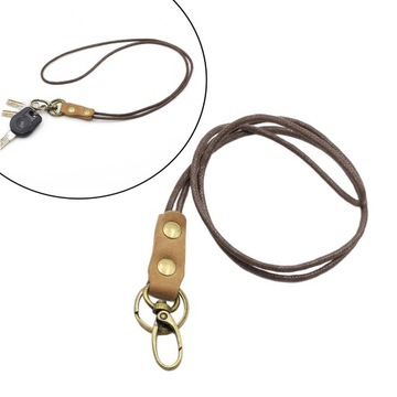 Ремешки на шею Прочный кожаный ремешок с металлическим зажимом.