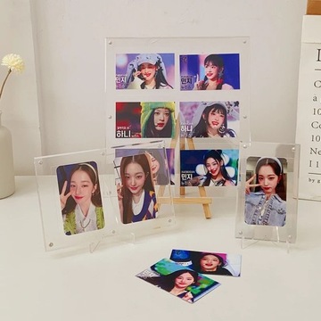 Прозрачная акриловая фоторамка Kpop Idol, держатель для карт, тип компакт-диска