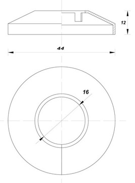 БЕЛАЯ МАСКИРОВОЧНАЯ РОЗЕТКА ДЛЯ ТРУБ PEX 16 ММ