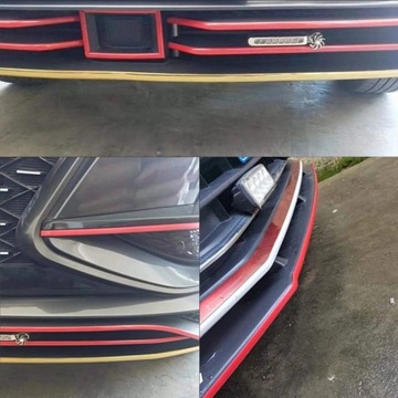 3M/5M автомобильный бампер красная полоса декоративная защитная полоса