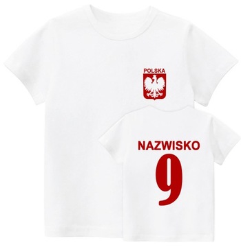 KOSZULKA REPREZENTACJI POLSKI Z NADRUKIEM r. 98