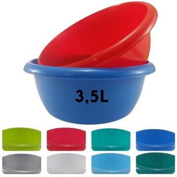 Miska plastikowa uniwersalna kuchenna 3,5L 27cm okrągła wybór koloru