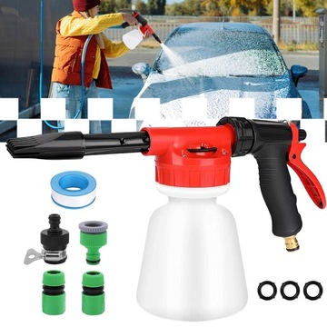 SAMOCHODOWY PISTOLET PIANKOWY 900 ML, 2 W 1 REGULOWANA LANCA PIANKOWA