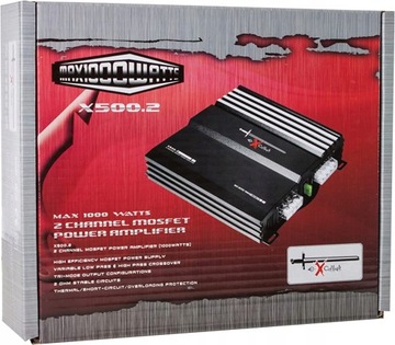 EXCALIBUR X500.2 max moc 1000W wzmacniacz 2-kanały