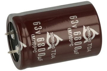 KONDENSATOR 6800uF 63V fi 30x45mm 10mm Samyoung