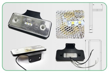 СВЕТОДИОДНЫЙ ГАБАРИТНЫЙ ФОНАР БЕЛЫЙ 12В 24В