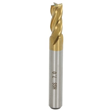 Frez walcowo-czołowy, 2ostrz. fi 7.0mm AlTiN