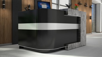 Стойка ресепшн R119, светодиодная подсветка, 150x100см