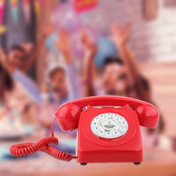 Гостевая Книга Телефонный Стол Стационарный Телефон Античный Ретро Стиль Красный