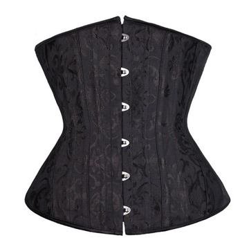 Black Gothic Underbust Corset and Bustiers Tops Wa